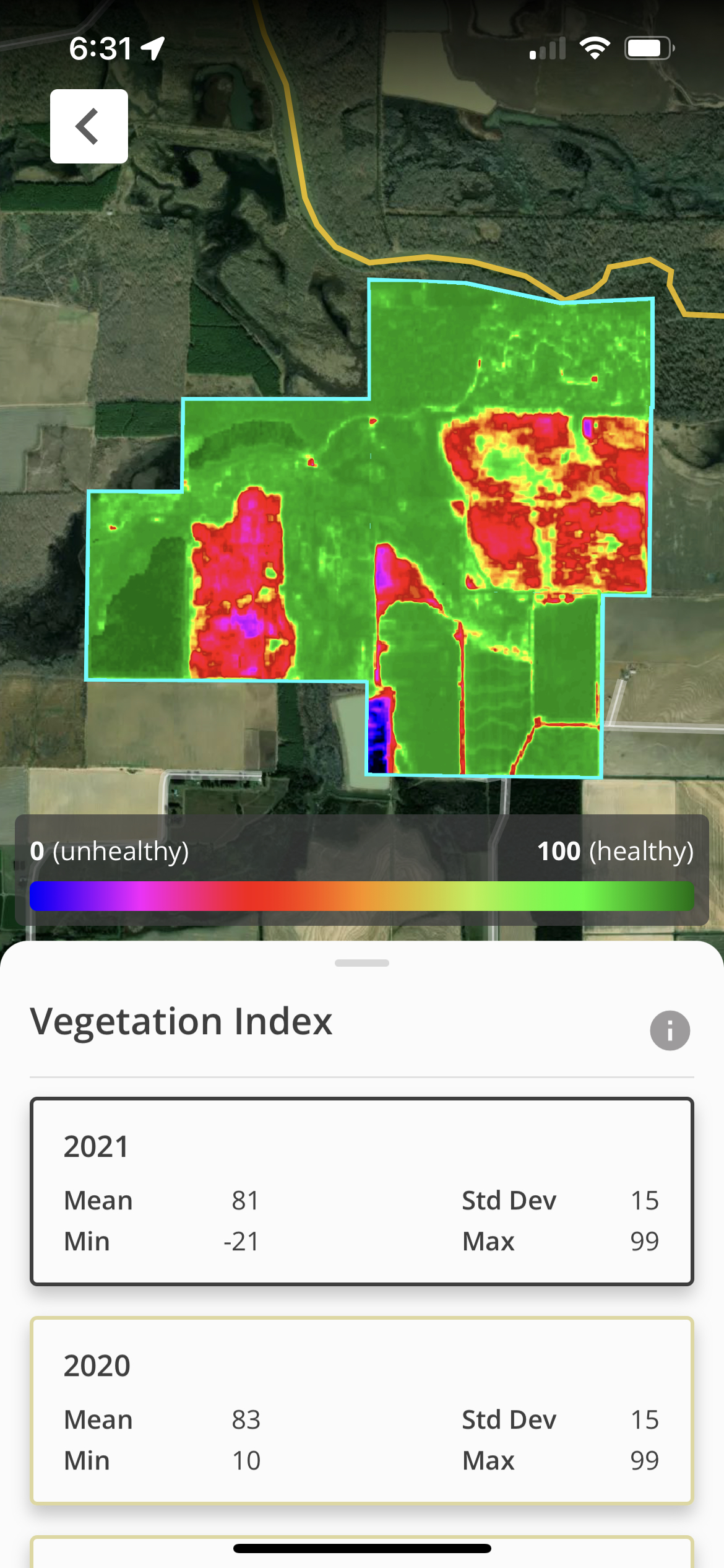 A screenshot of the Cropgen product on a tablet shows the Farm Summary page of a field book which gives detailed metrics on the performance of a farm